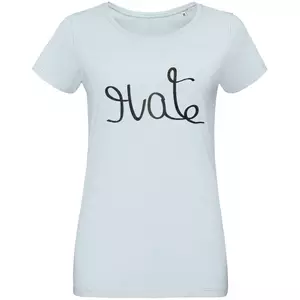 Футболка женская Hate-Love, голубая - 06370530.14