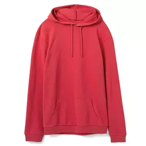Толстовка с капюшоном унисекс Hoodie, красный меланж - 063WU03W617