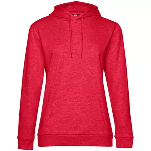Толстовка с капюшоном женская Hoodie, красный меланж - 063WW04W617