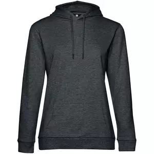 Толстовка с капюшоном женская Hoodie, серый меланж (антрацит) - 063WW04W625