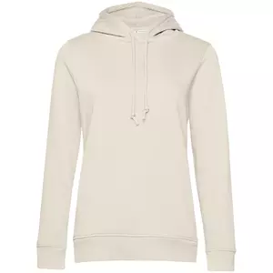 Толстовка с капюшоном женская BNC Inspire (Organic), молочно-белая - 063WW34B101