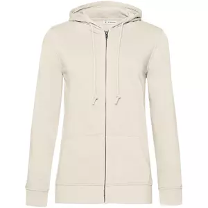 Толстовка на молнии с капюшоном женская BNC Inspire (Organic), молочно-белая - 063WW36B101