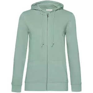 Толстовка на молнии с капюшоном женская BNC Inspire (Organic), серо-зеленая - 063WW36B502