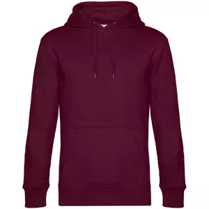 Толстовка с капюшоном унисекс King, бордовая - 063WU02K369