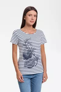 Футболка женская Grand Granat New, белая с синим - 06317344.64