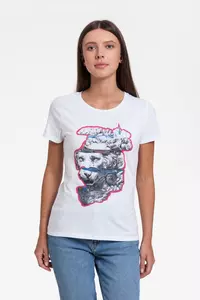 Футболка женская «Смотри вглубь», белая - 06370035.60