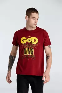 Футболка A God is High, гранатово-красная - 06370965.51