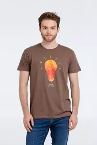Футболка «Осенило», шоколадно-коричневая - 06371010.59