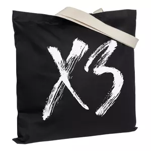 Холщовая сумка «ХЗ» с внутренним карманом, черная с белым - 06371074.04