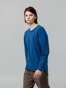 Футболка с длинным рукавом Kosmos 1.0, синяя - 06312181.44