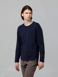 Футболка с длинным рукавом Kosmos 1.0, темно-синяя - 06312181.40