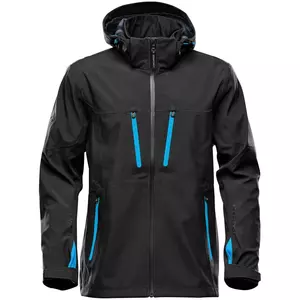 Куртка софтшелл мужская Patrol, черная с синим - 06311629.34