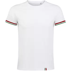 Футболка мужская Rainbow Men, белая с ярко-зеленым - 06303108964