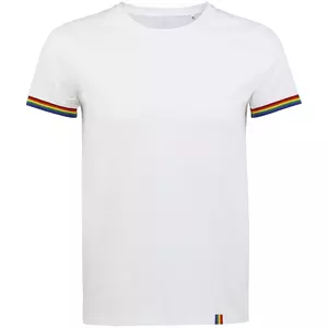 Футболка мужская Rainbow Men, белая с многоцветным - 06303108879