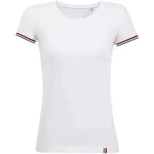 Футболка женская Rainbow Women, белая с ярко-синим - 06303109907