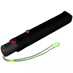 Складной зонт U.200, черный с неоновой петлей - 06314598.33