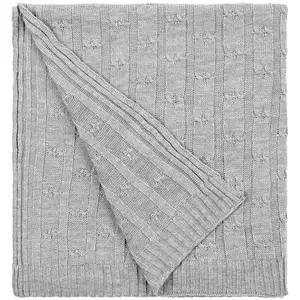 Плед Trenza, светло-серый - 06323348.16