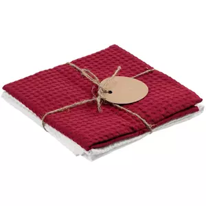 Набор кухонных полотенец Good Wipe, белый с красным - 06311176.50