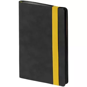 Ежедневник Velours, недатированный, черный с желтым - 06313886.38
