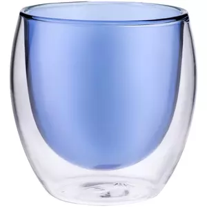 Стакан с двойными стенками Glass Bubble, синий - 0635676.40