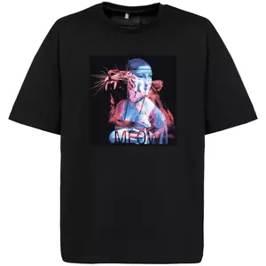 Футболка оверсайз «Дама с горностаем», черная - 06371392.30