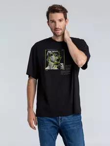 Футболка оверсайз «He is So Pretty. Давид», черная - 06371432.30