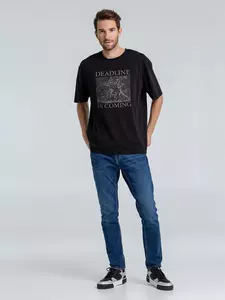 Футболка оверсайз Deadline, черная - 06371450.30