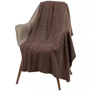 Плед Snippet, коричневый меланж - 06315878.59