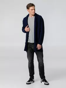 Кардиган мужской с пуговицами Free Flow, синий - 06310995.40