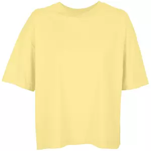 Футболка оверсайз женская Boxy Women, светло-желтая - 06303807260