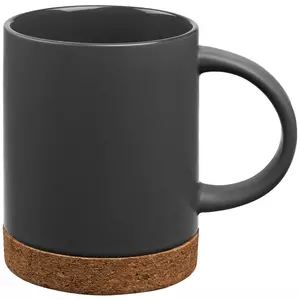 Кружка с пробковой подставкой Corky, серая - 06312894.11
