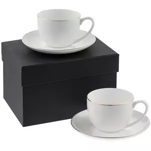 Набор на 2 персоны Select, белый с золотистой отводкой - 06313776.00