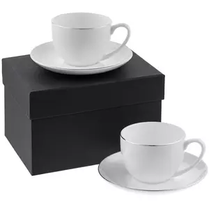 Набор на 2 персоны Select, белый с серебристой отводкой - 06313776.11