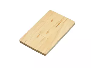 USB 2.0- флешка на 16 Гб в виде деревянной карточки с выдвижным механизмом - 2127003.16.06