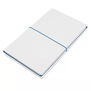 Бизнес-блокнот "Combi", 130*210 мм, бело-синий, кремовый форзац, гибкая обложка, в клетку/нелин - 69021219/24