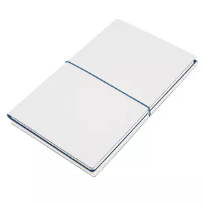 Бизнес-блокнот "Combi", 130*210 мм, бело-тем-синий, кремовый форзац, гибкая обложка, в клетку/нелин - 69021219/26