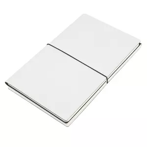 Бизнес-блокнот "Combi", 130*210 мм, бело-черный, кремовый форзац, гибкая обложка, в клетку/нелин - 69021219/35