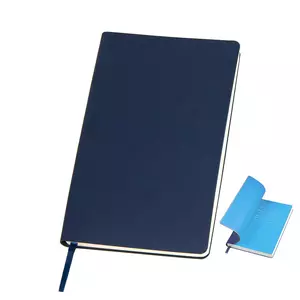 Бизнес-блокнот "Funky", 130*210 мм, темно-синий, голубой форзац, мягкая обложка, в линейку - 69021209/26/22