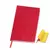 Бизнес-блокнот "Funky", 130*210 мм, красный, желтый форзац, мягкая обложка, блок-линейка - 69021209/08/03
