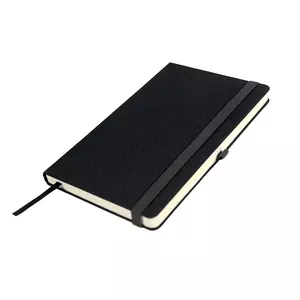 Бизнес-блокнот OXI, A5, черный, твердая обложка, RPET, в линейку - 69021236/35