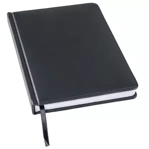 Ежедневник недатированный Bliss, А5,  черный, белый блок, без обреза - 69024601/35