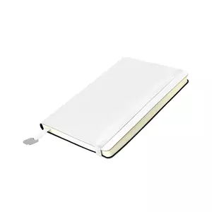 Ежедневник недатированный Boomer, А5,  белый, кремовый блок, без обреза - 69024702/01