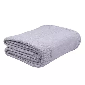 Плед LYKKE MIDI, серый, шерсть 30%, акрил 70%, 150*200 см - 69042902/29