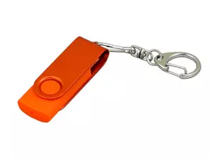USB 2.0- флешка промо на 8 Гб с поворотным механизмом и однотонным металлическим клипом - 2126031.8.08