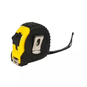 Рулетка GRADE с металлическим клипом 5 м., желтая, пластик - 690344643/03