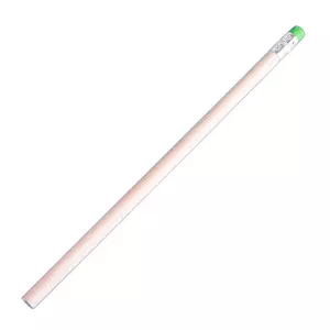 Карандаш простой круглый SIMPLE с ластиком, HB, бежевый/зеленый - 6901107/15