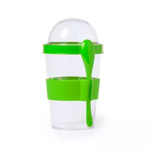 Контейнер для еды YOPLAT с ложкой, пластик - 690345572/15