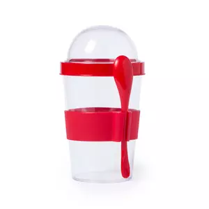 Контейнер для еды YOPLAT с ложкой, пластик - 690345572/08