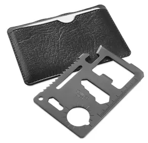 Мультиинструмент WICAX в чехле из  искусственной кожи, 7 x 4.5 см,  нерж. сталь, черный, серый - 690344208/35