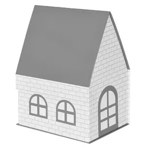 Упаковка подарочная, коробка "ДОМ"  складная, серый - 69020411/30